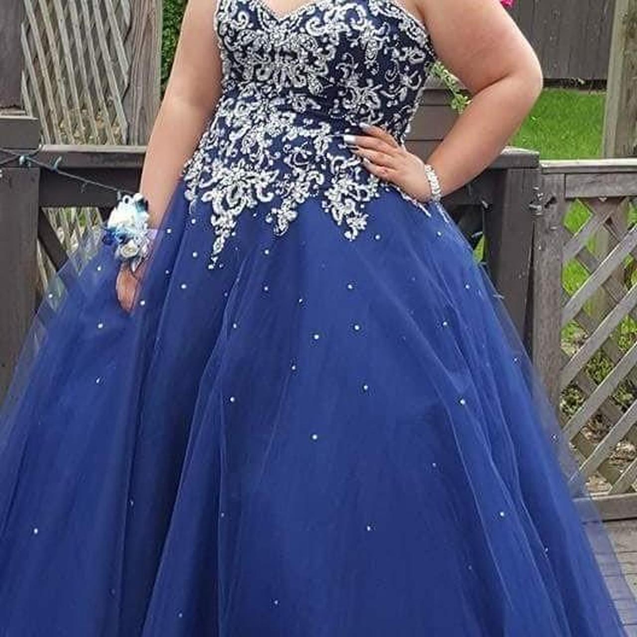 Size 16 blue clearance dress