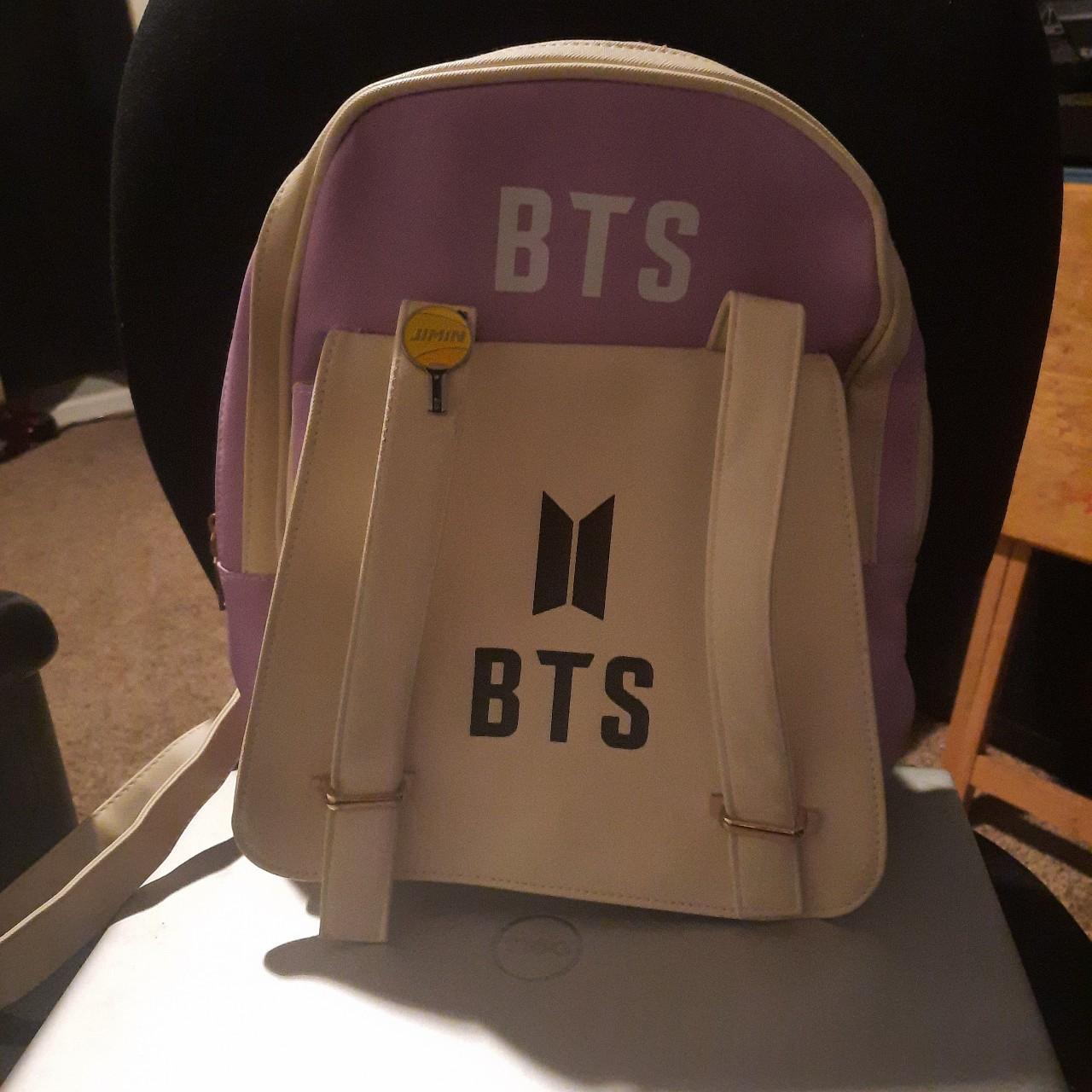 Lavender BTS Backpack + Jimin Pin!! Pretty much | Depop