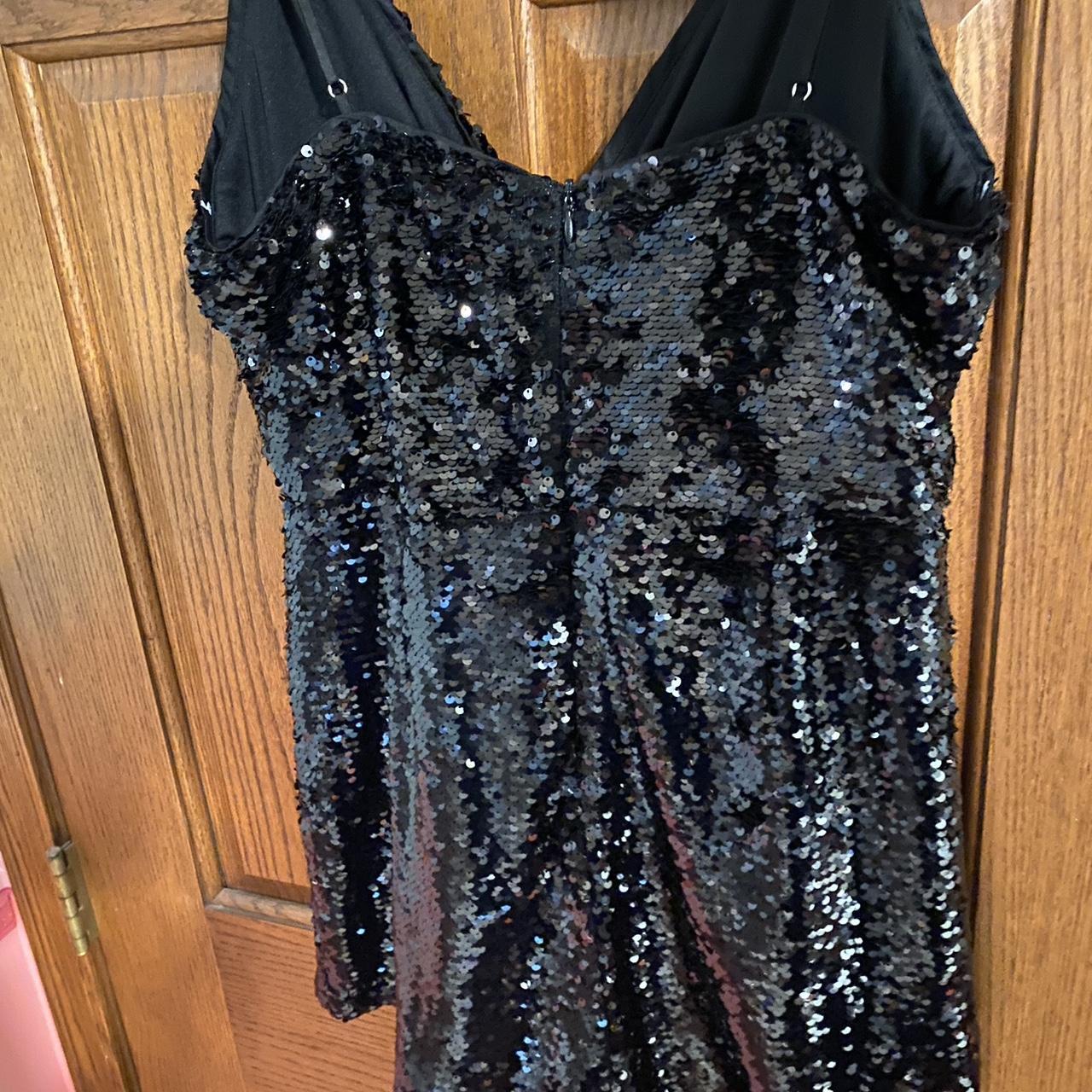 Lulus black sequin romper. Worn once for the eras... - Depop