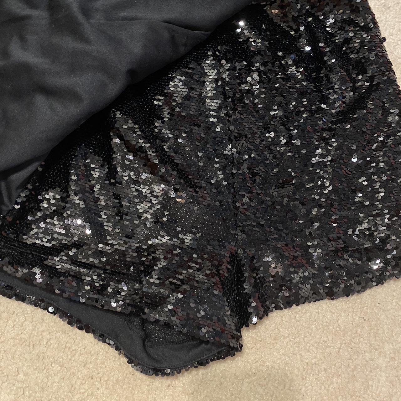 Lulus black sequin romper. Worn once for the eras... - Depop