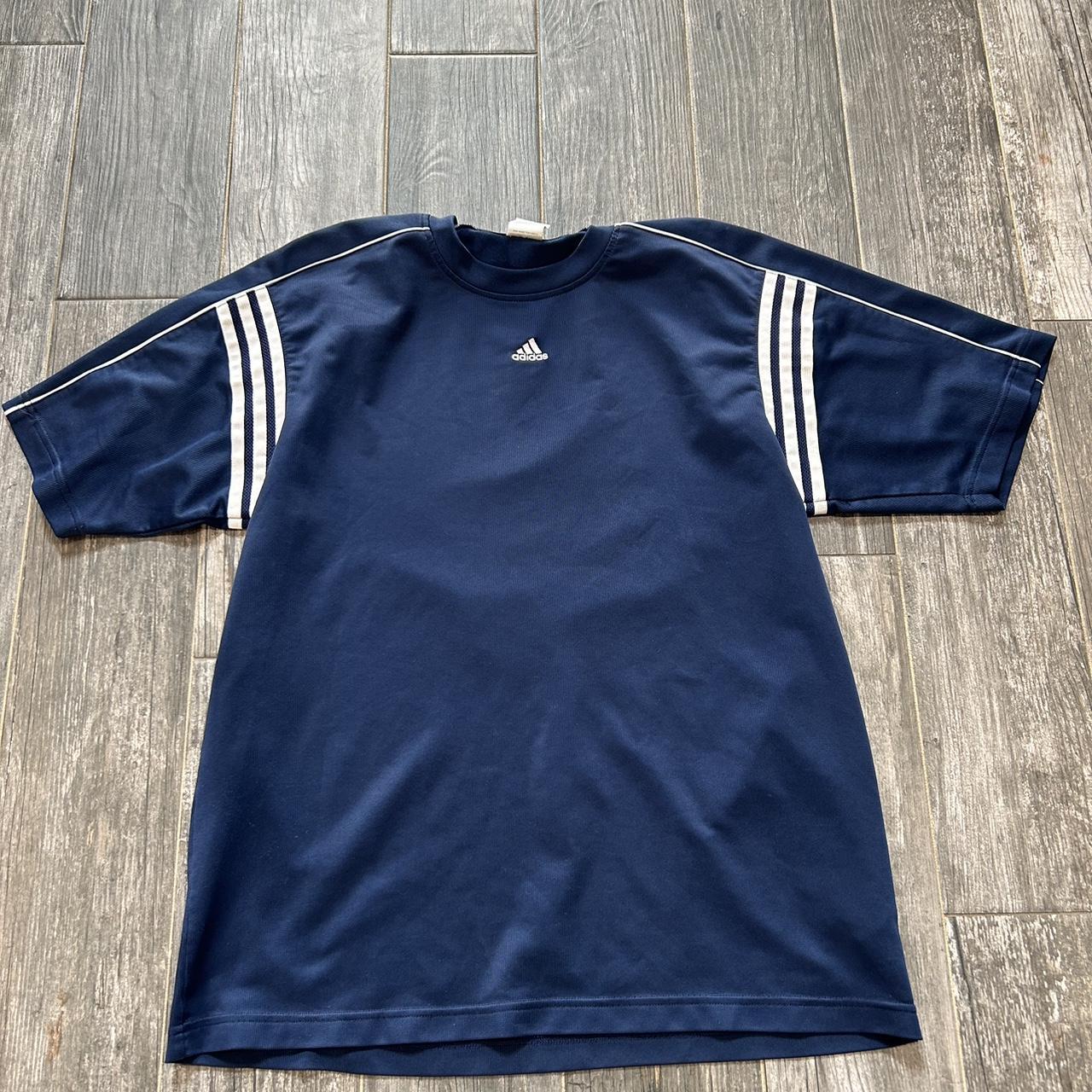 Adidas Men's Blue Shirt | Depop