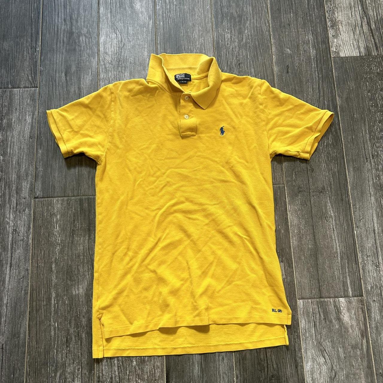 Polo Ralph Lauren Men's Yellow and Blue Polo-shirts | Depop