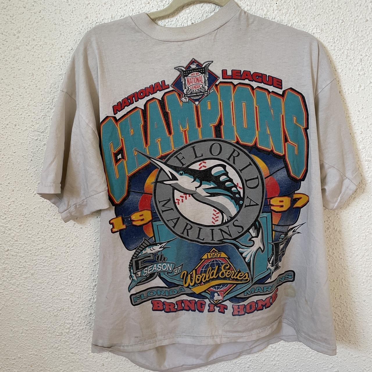 Vintage Florida fishing shirt with a Marlin. Good - Depop