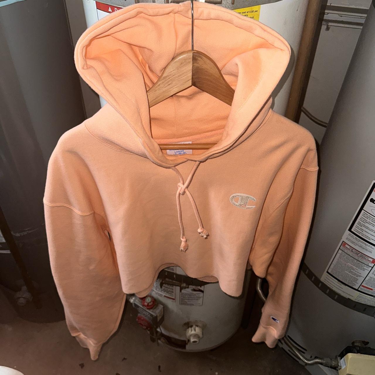 Orange cropped best sale champion hoodie