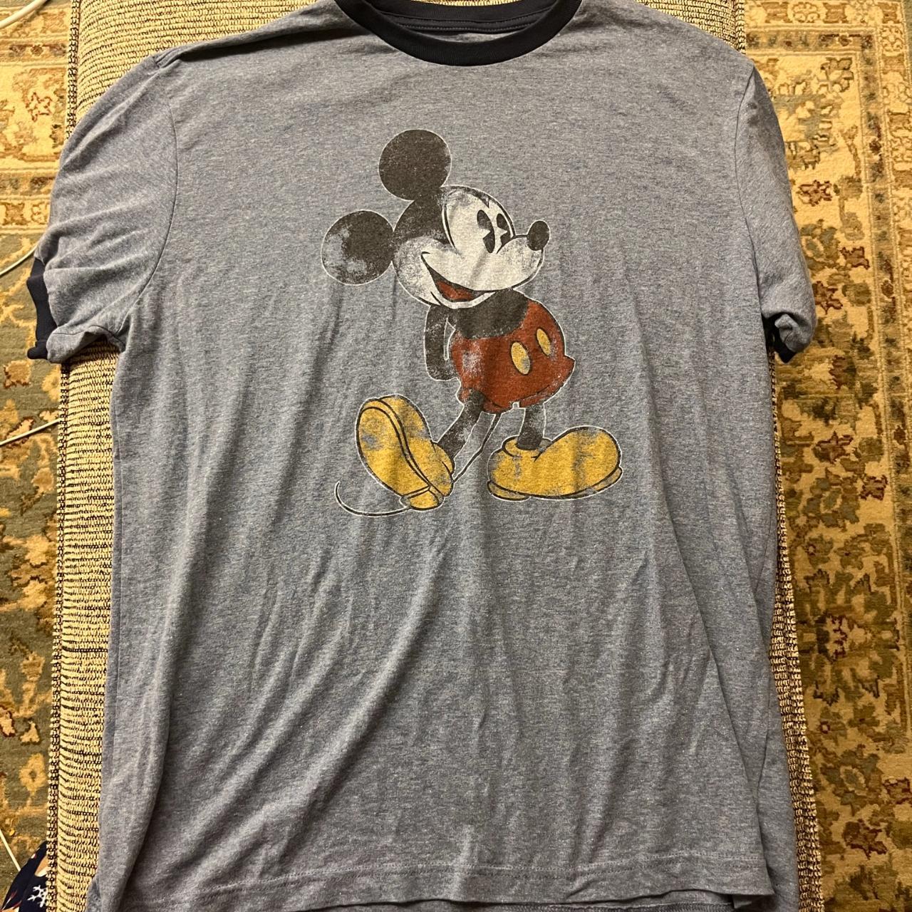 blue mickey mouse oversized graphic tshirt • size... - Depop