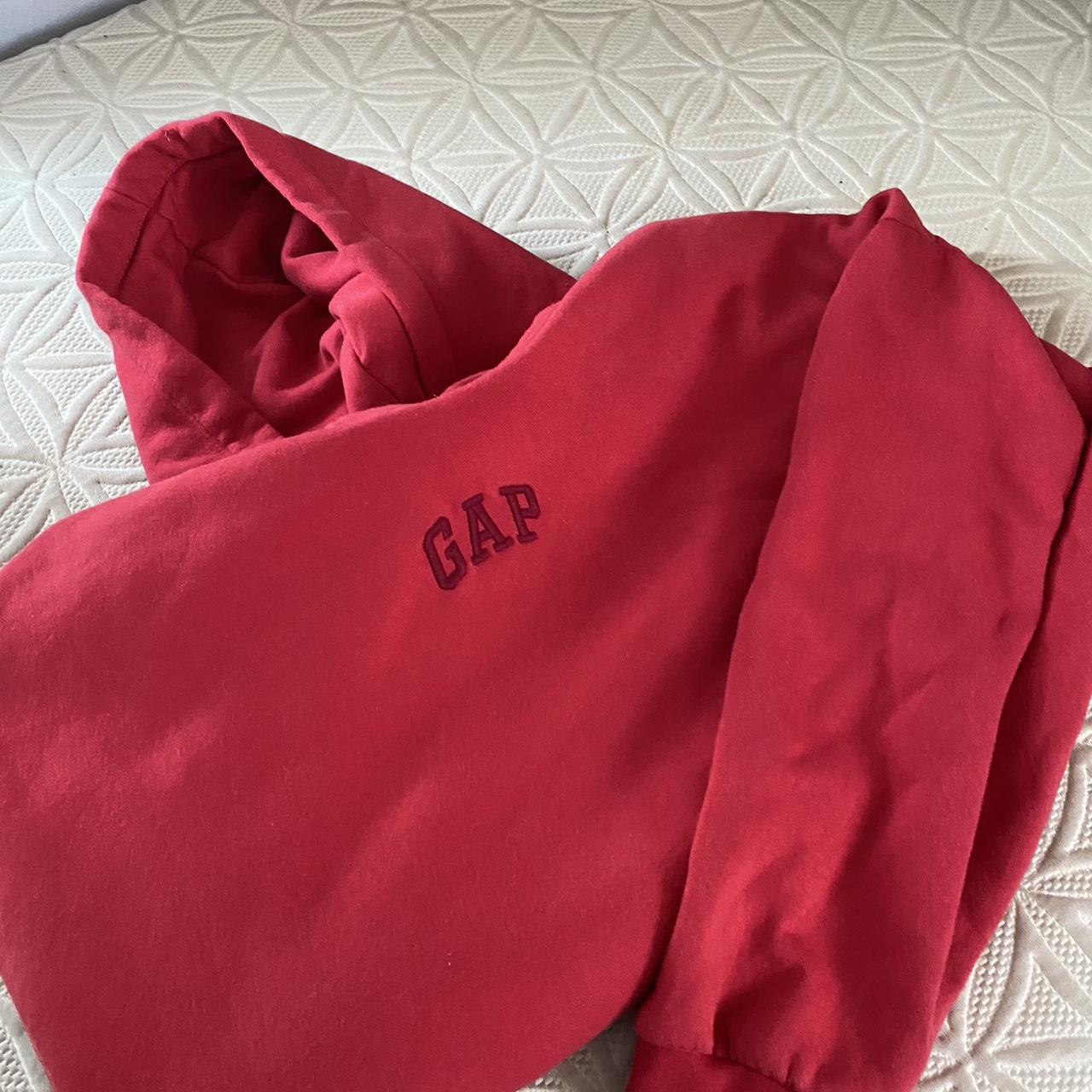 Oversized red GAP hoodie Size large Super comfyyy Depop