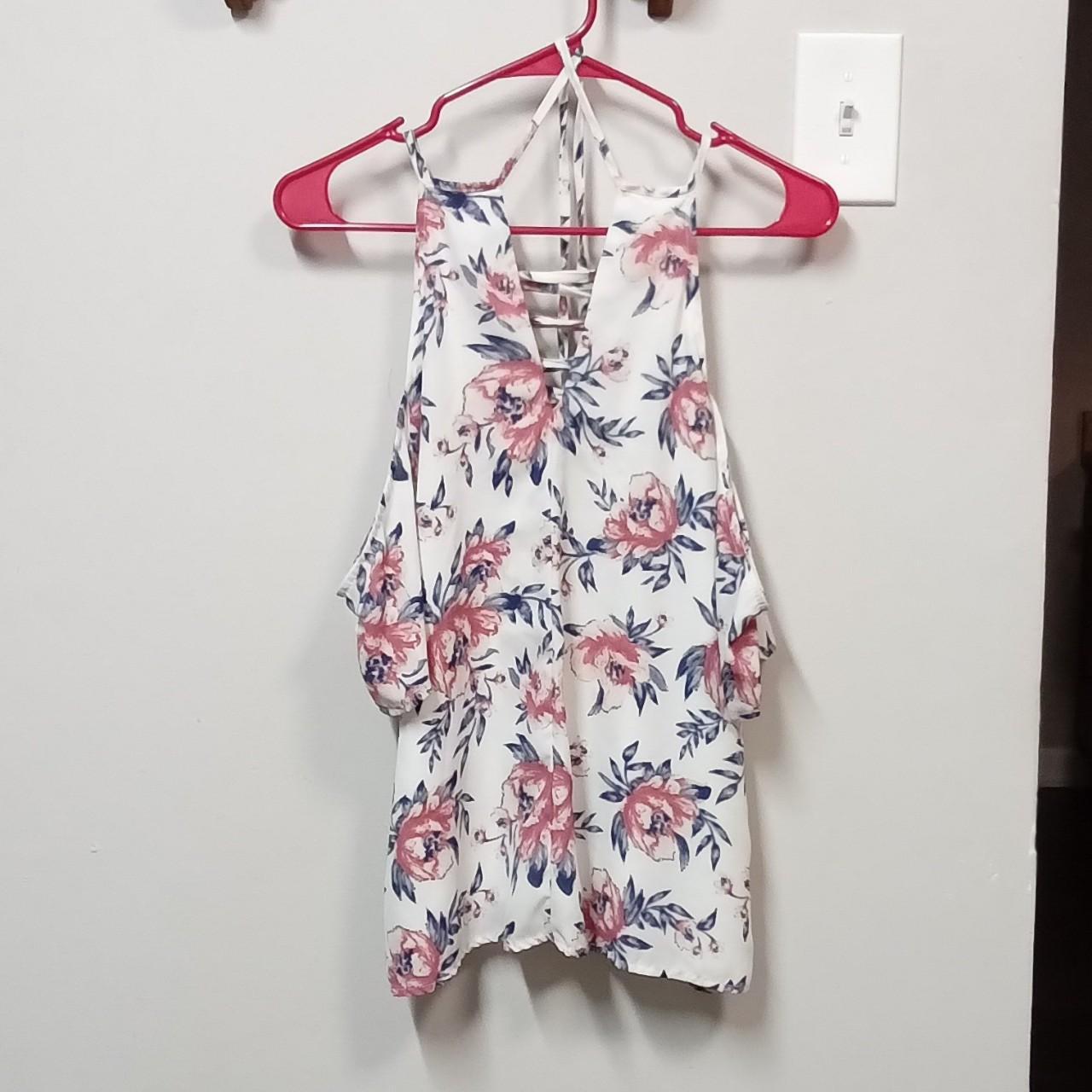 Charlotte Russe silky sheer dress top withwhite..., image size:1280x1280