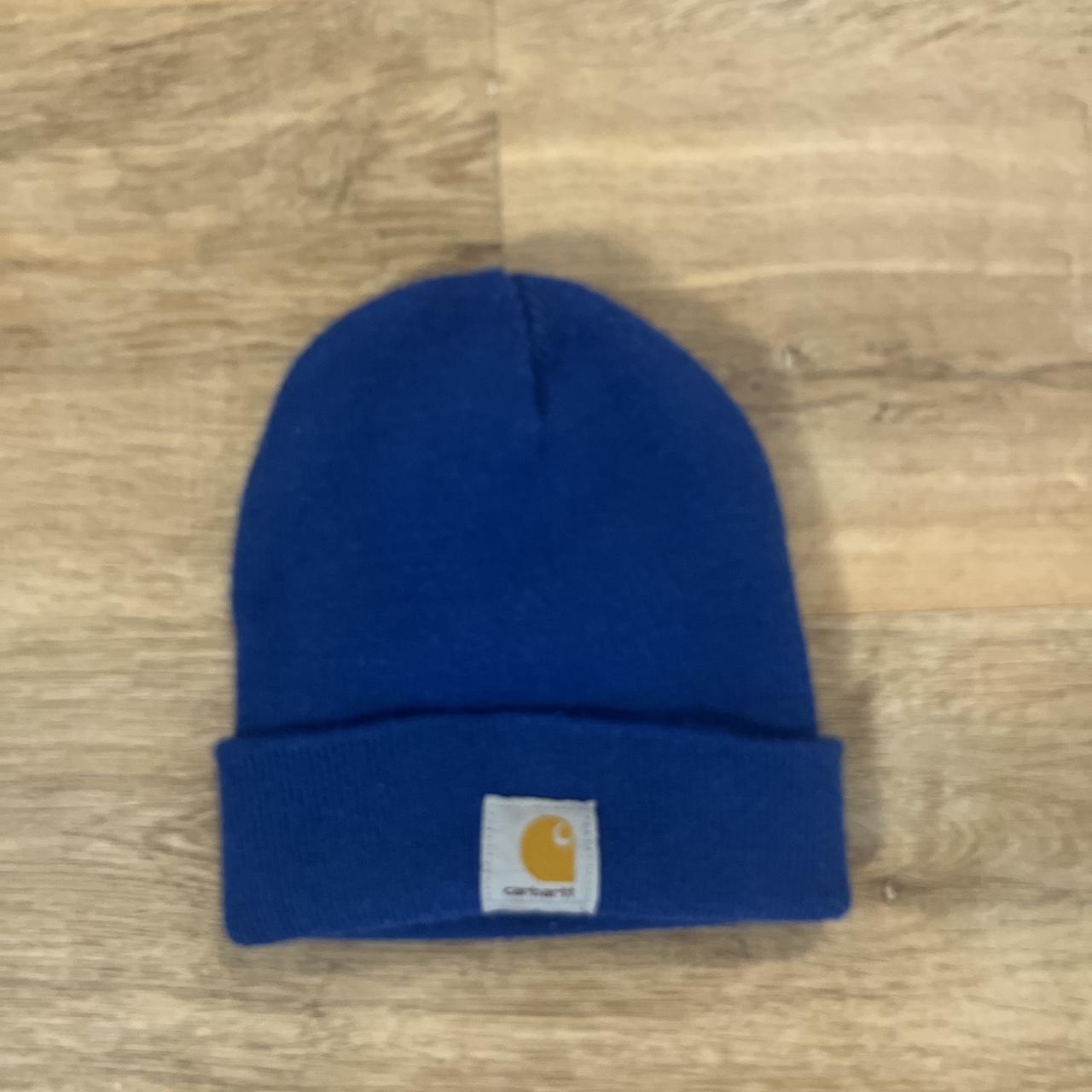 Blue carhartt beanie skater streetwear Depop