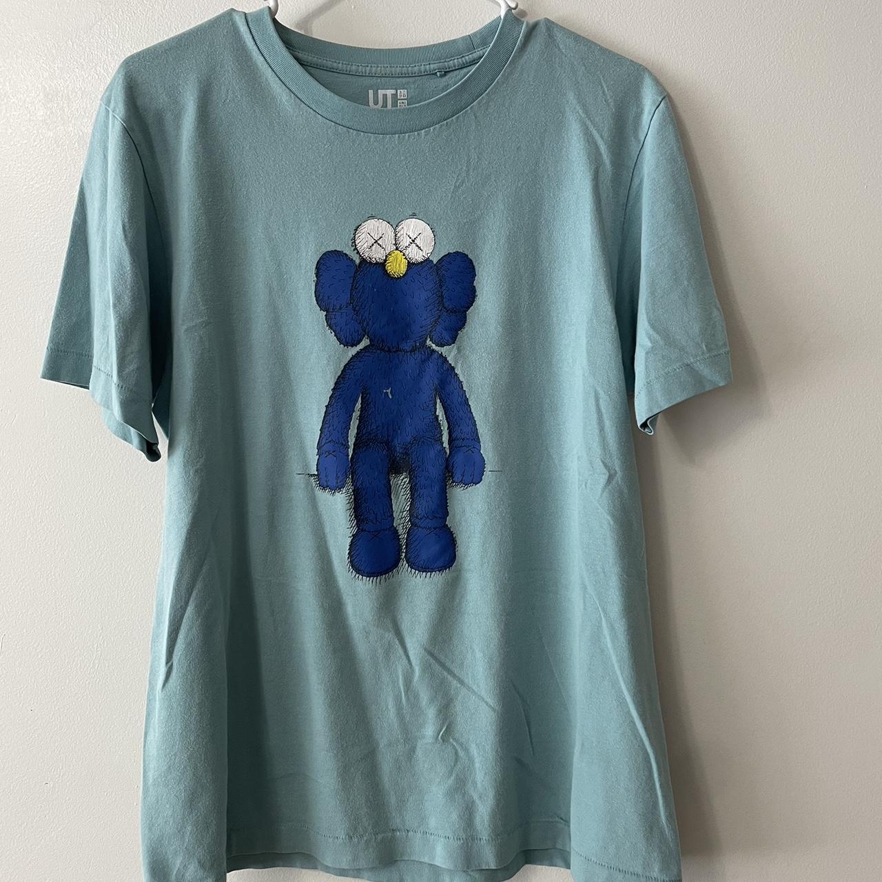 Blue Kaws Tee Size- M Used but still in great shape - Depop