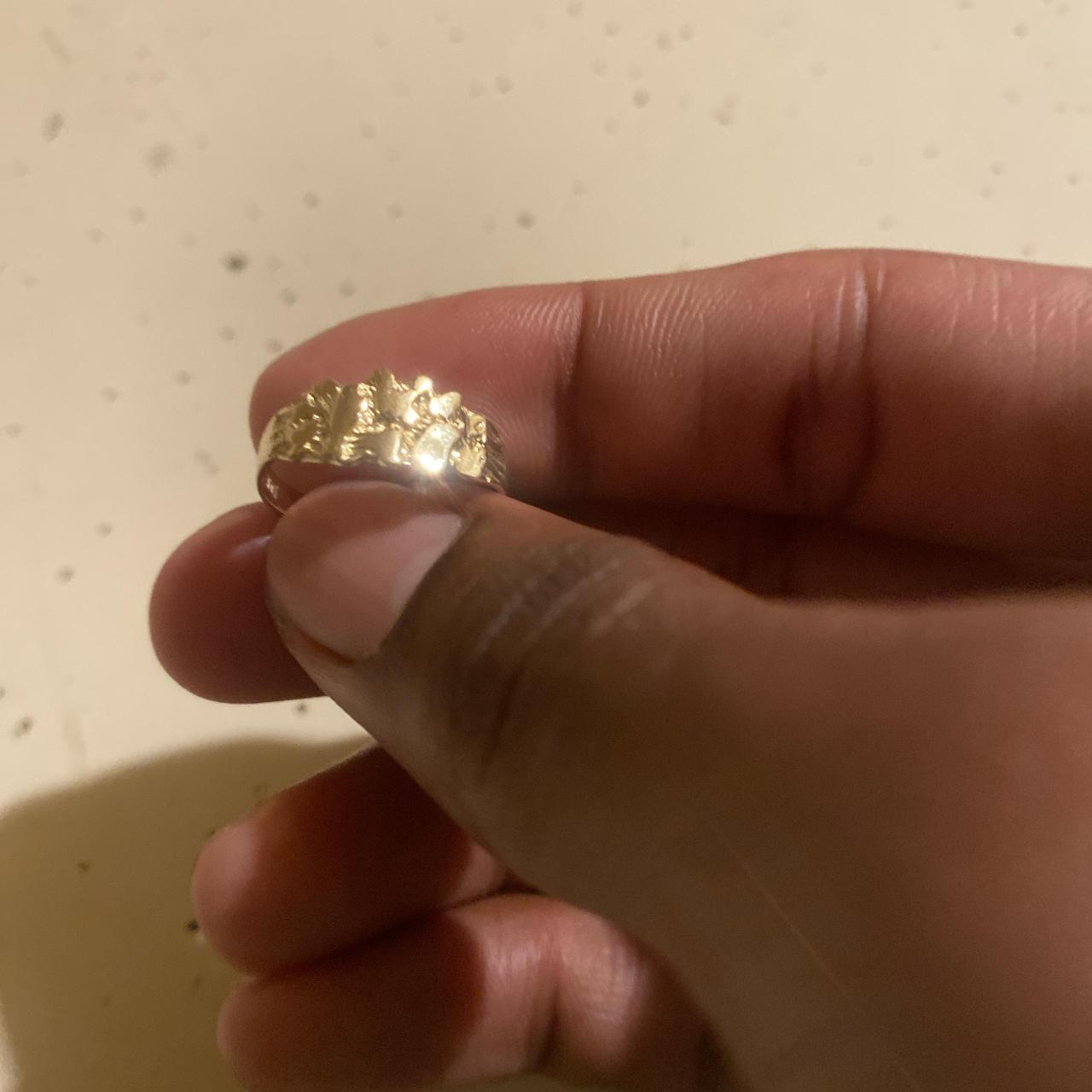 10k gold nugget pinky ring