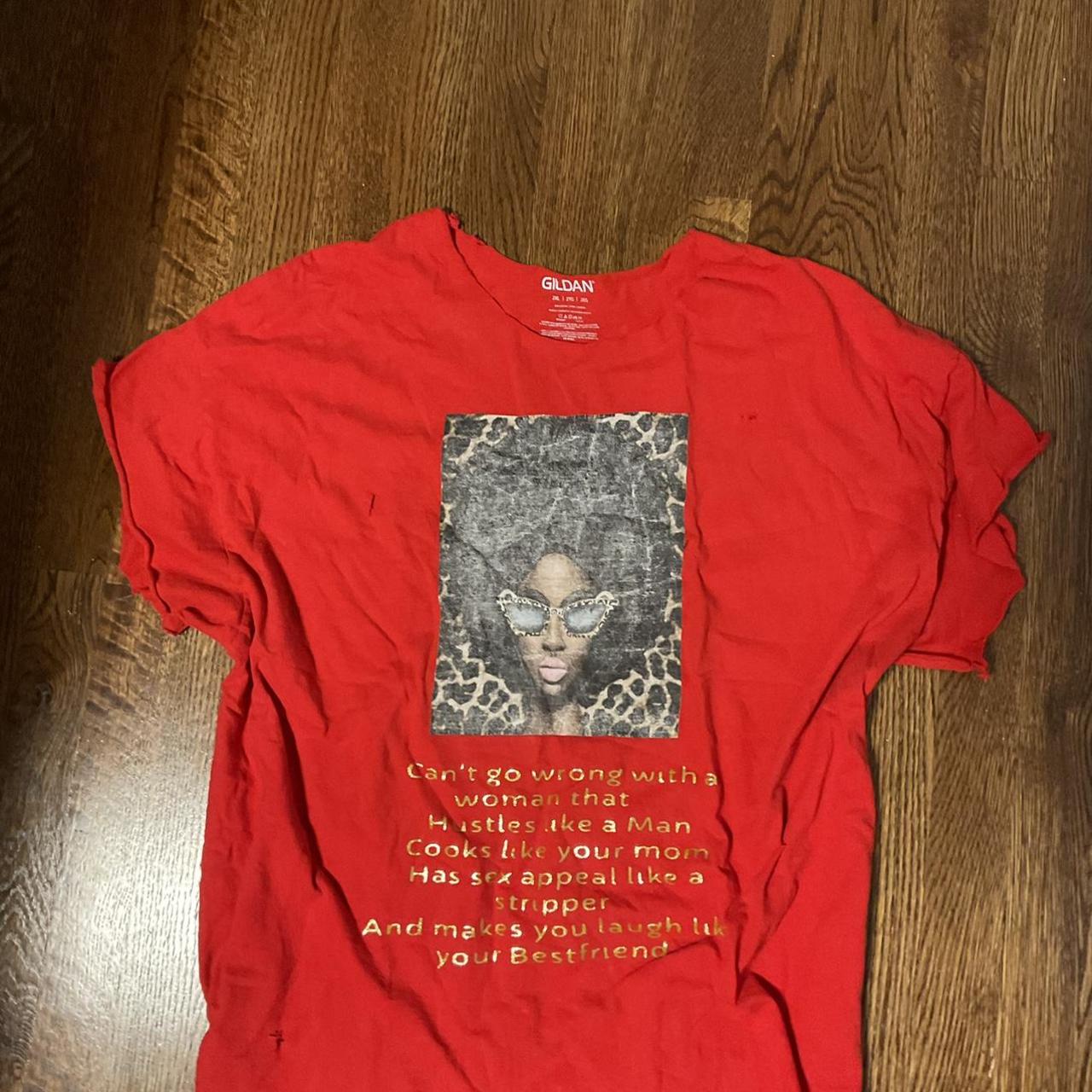 Red and hot sale gold shirt women's