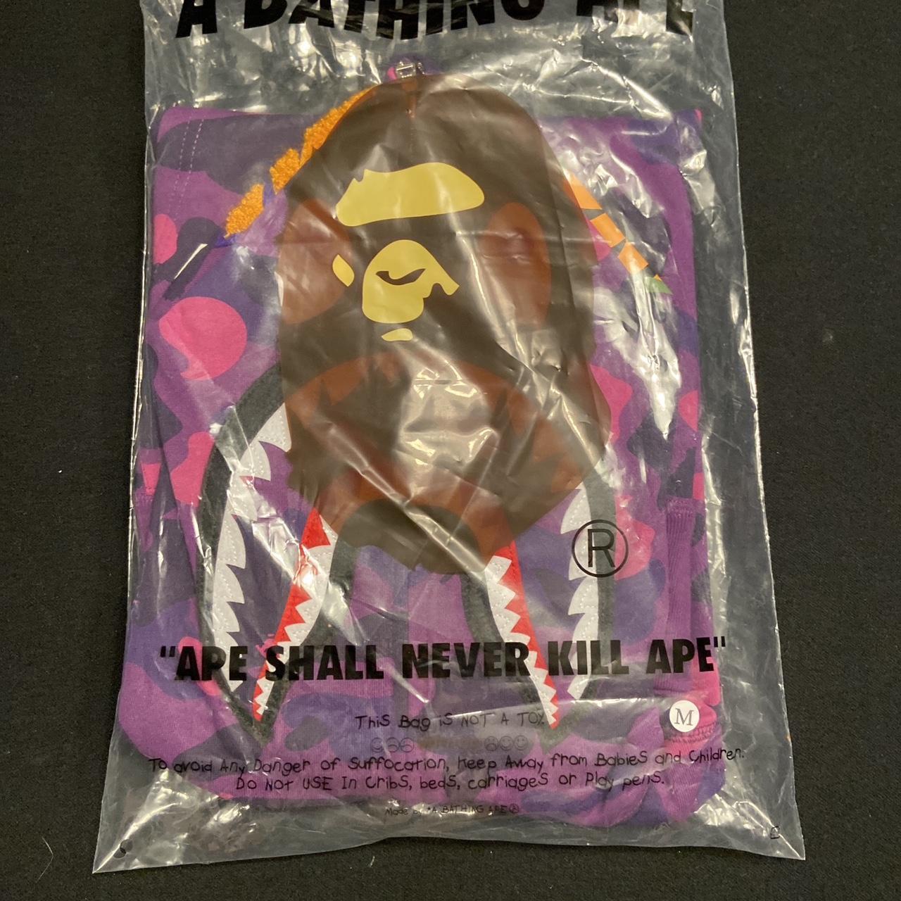 A Bathing Ape Color Camo Shark Day Pack (purple)