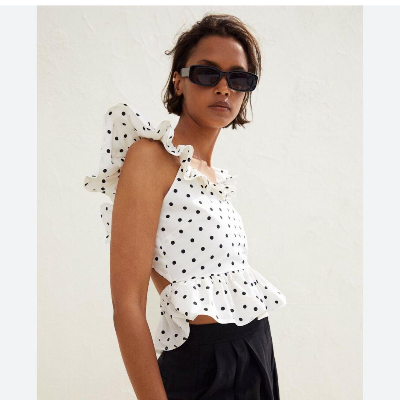 H and m polka dot top online