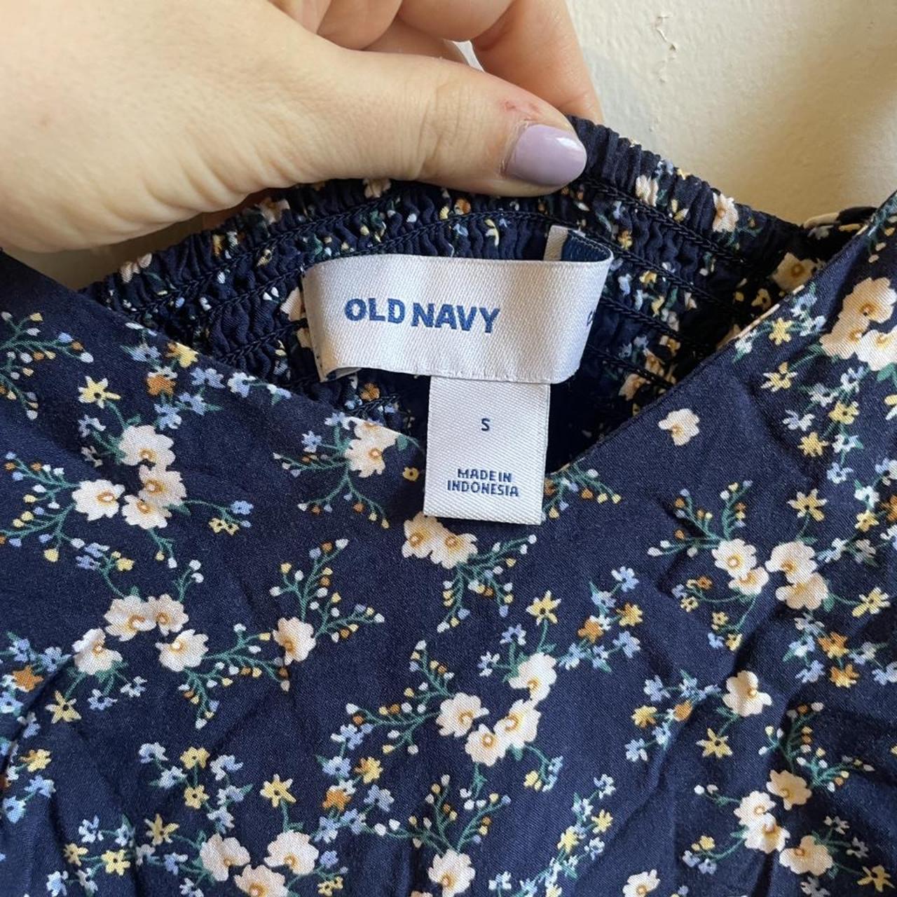 Rouje Women's Navy and White Dress | Depop