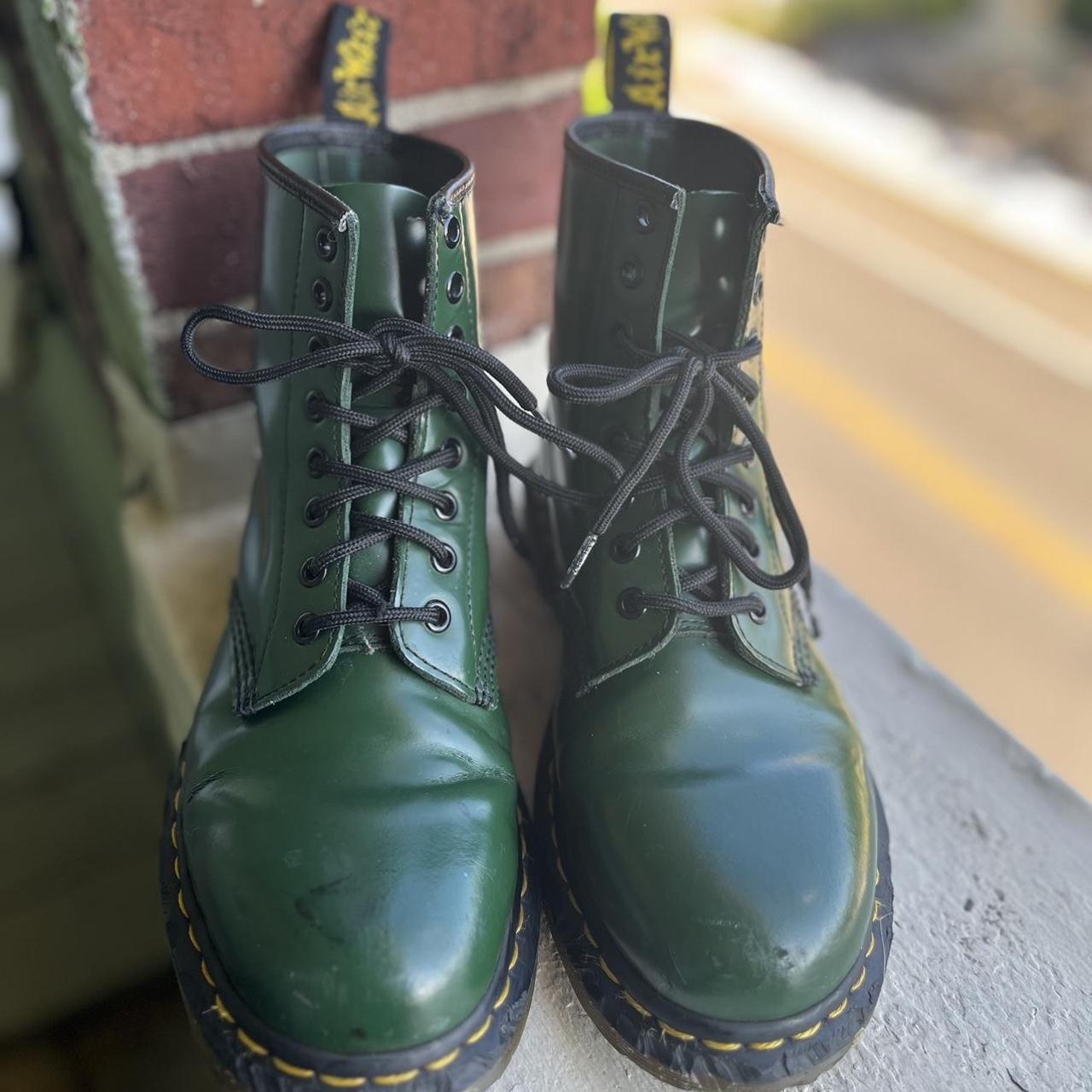 olive green dr marten boots