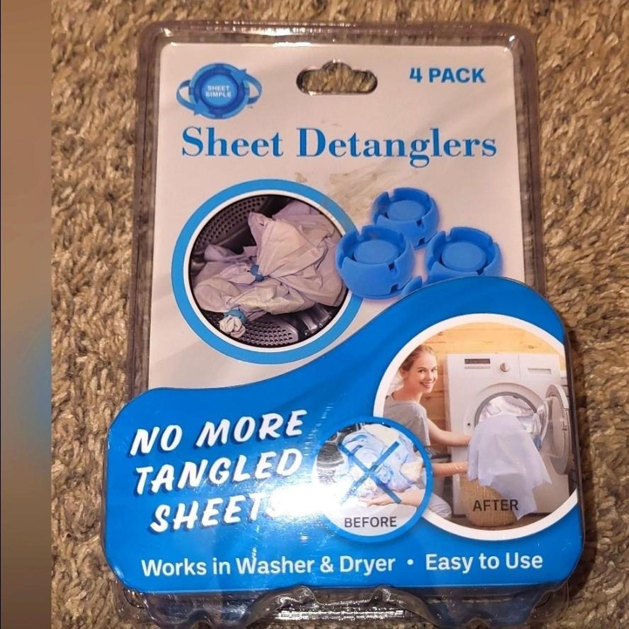 Washer & Dryer Bed Sheet Detangler Prevents Laundry Tangles and Wads