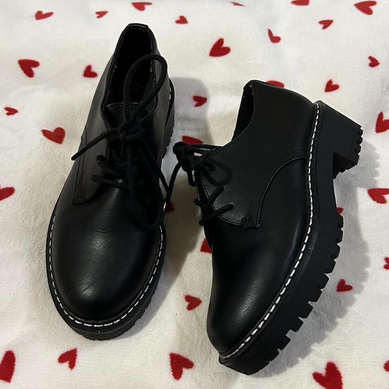 Wild Pair Women's Black Oxfords | Depop