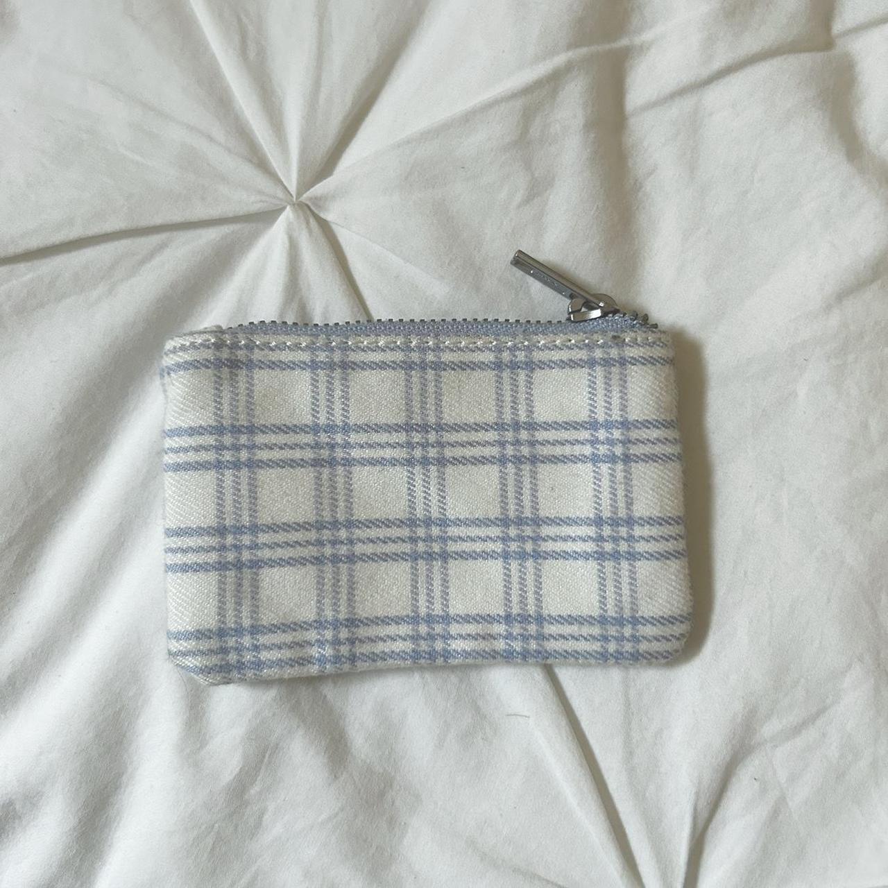 Blue and white plaid Brandy Melville wallet new... Depop