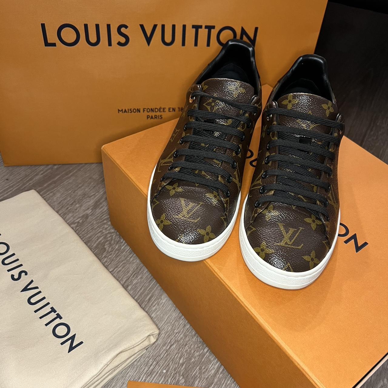 Louis Vuitton 1ABP92 FRONTROW Sneaker , Black, 39