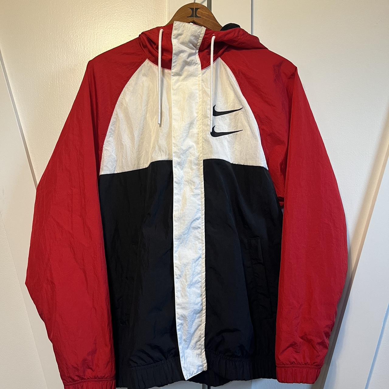 Nike double swoosh jacket red sale