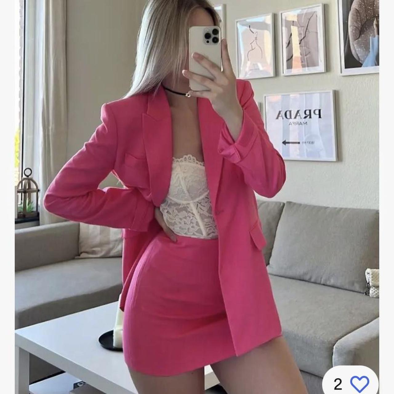 Zara Pink Blazer Co Ord BNWT Zara Fuchsia Tailored Blazer With