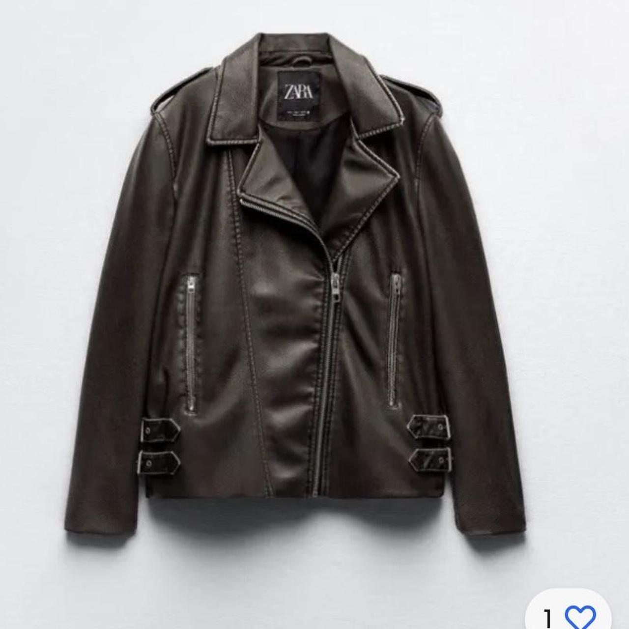 ZARA Faux leather Biker Jacket Size XS/S/M Depop
