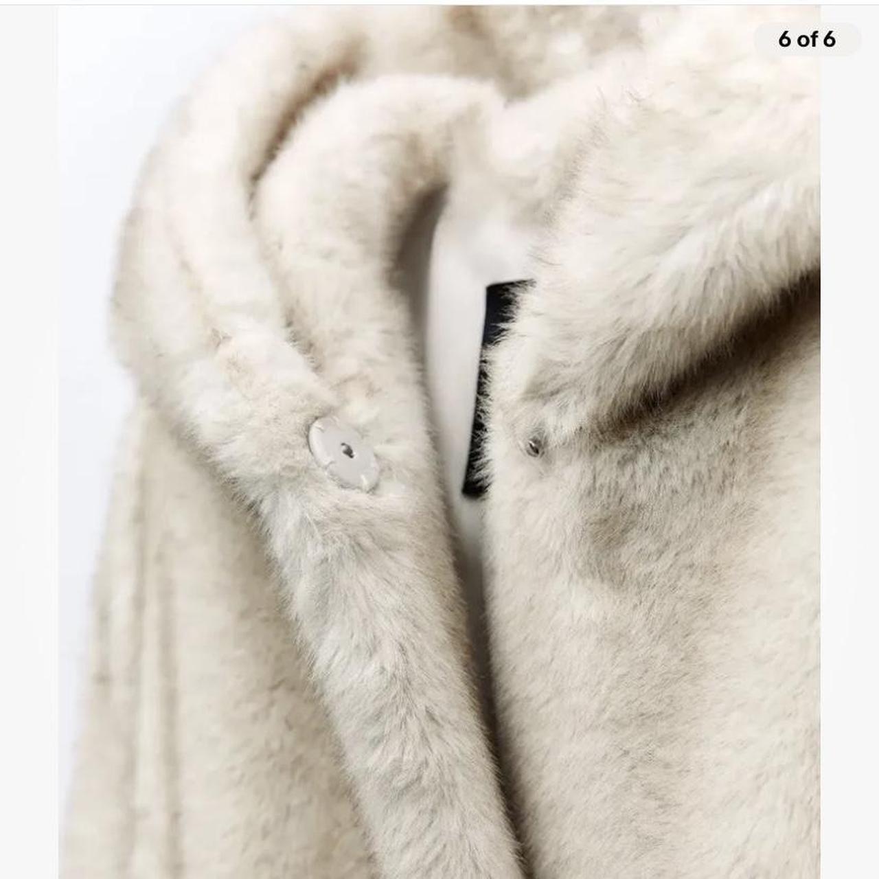 Faux fur coat with hood zara hotsell