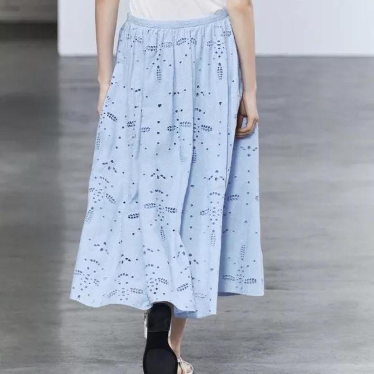 ZARA WOMAN NWT SS24 ZW COLLECTION CAPE SKIRT CUTWORK | Depop