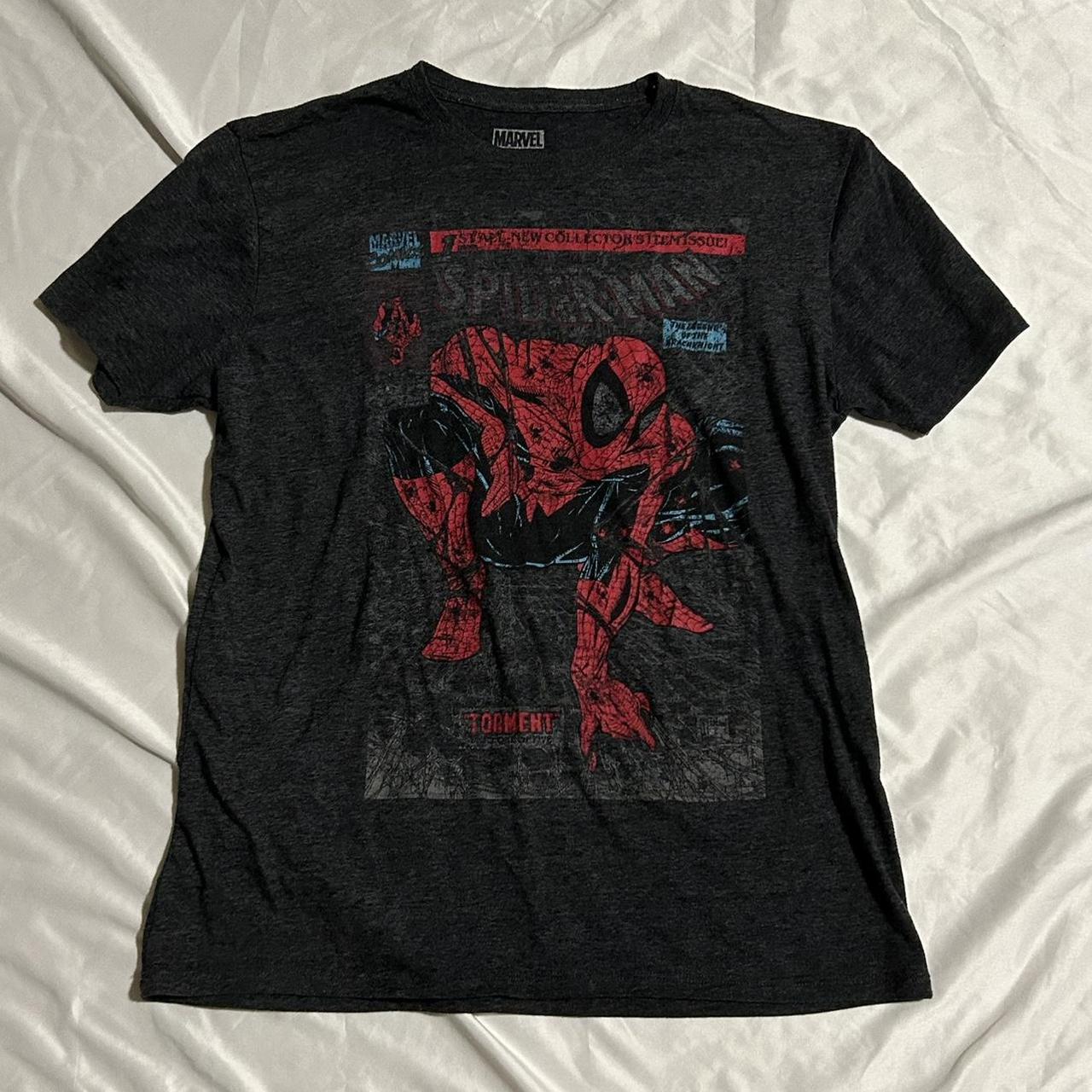 grey spider-man graphic t-shirt - the first photo... - Depop