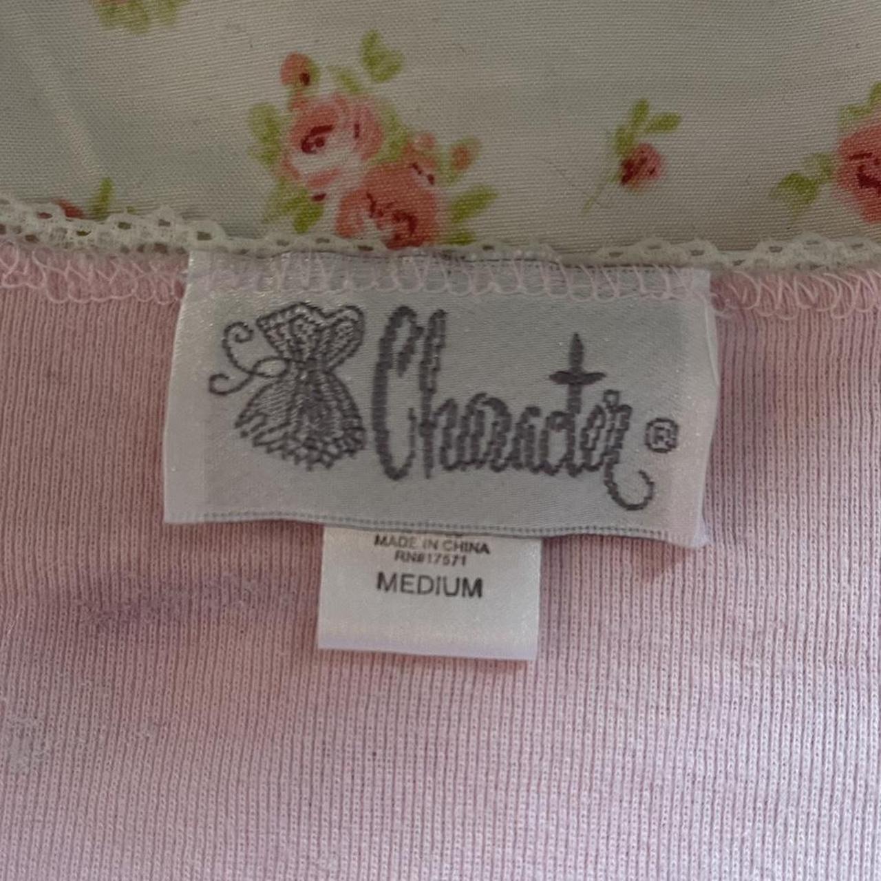 Character Women's Pink and White Shirt (3)