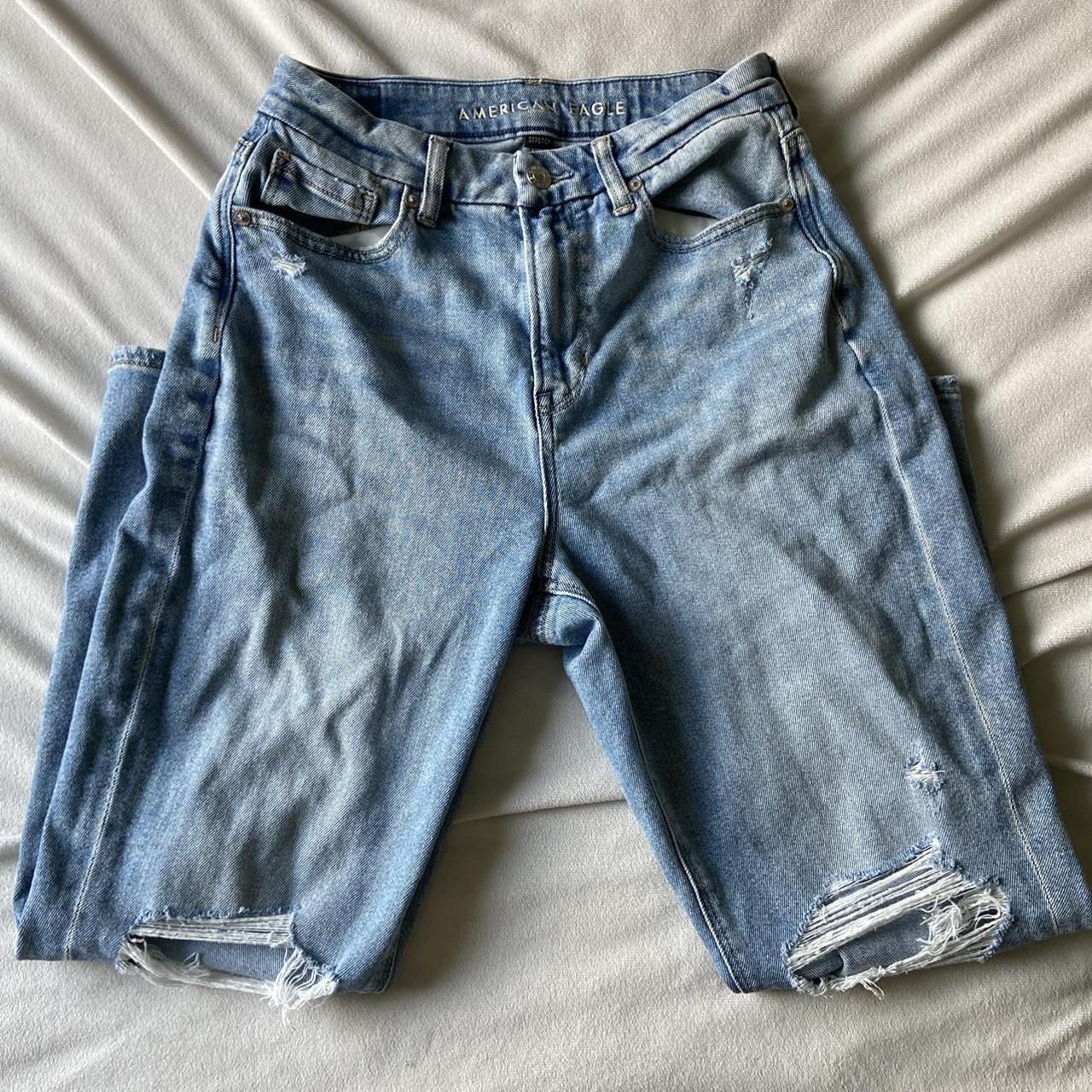 american eagle stretch mom jeans -size 4 -regular... - Depop