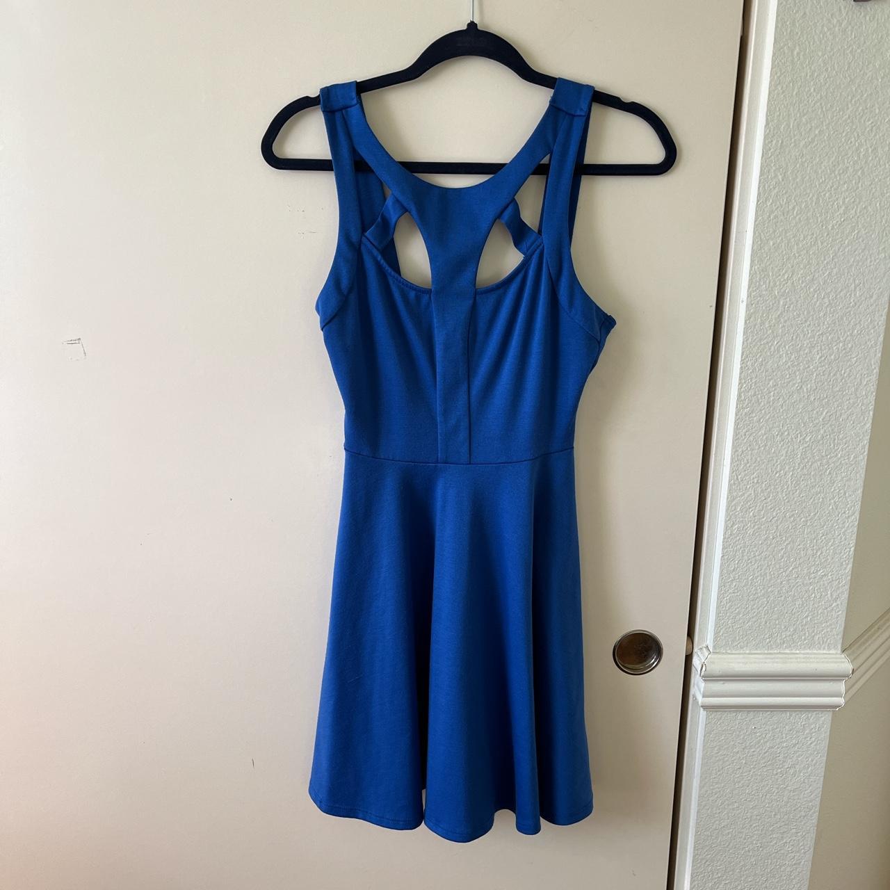 LUSH Clothing Women's Blue Dress | Depop