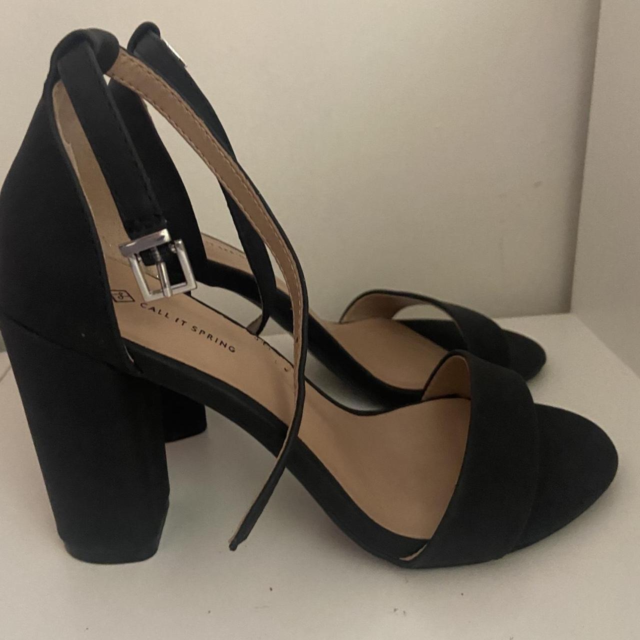 Call it spring black heels size 7 - Depop