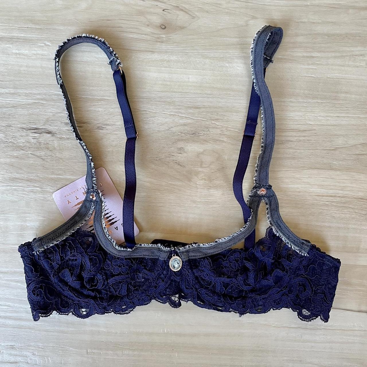 double strapped, colorful pastel bra with floral - Depop