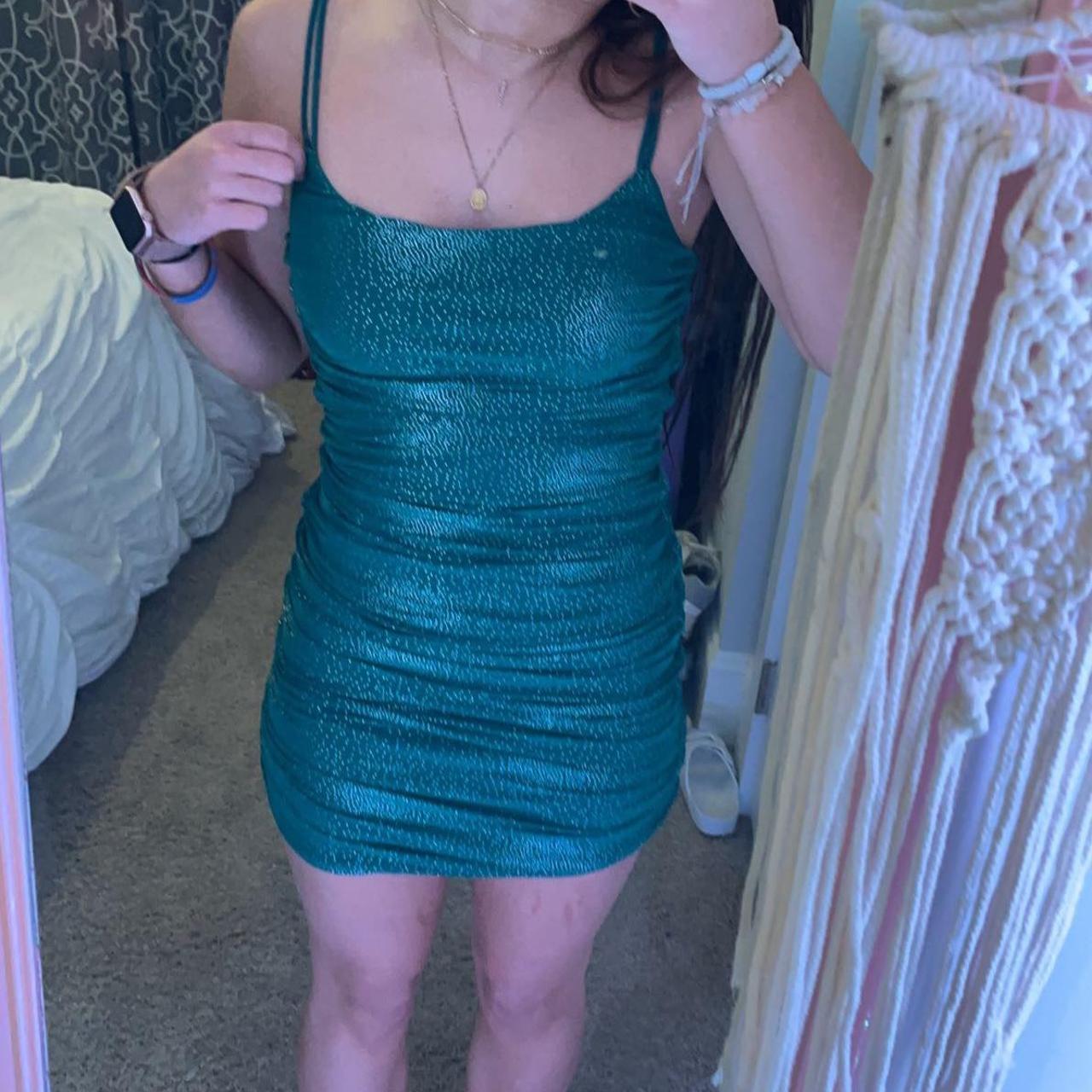 Lucy in the sky dress Emerald and a little sparkly... Depop