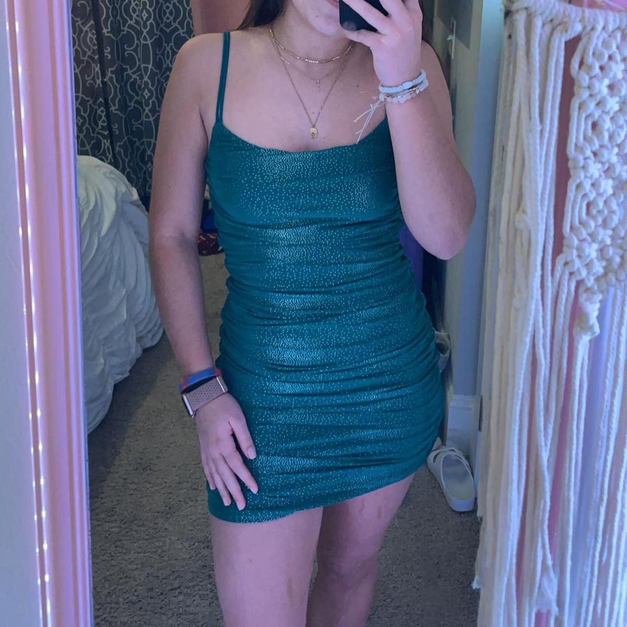 Lucy in the sky dress Emerald and a little sparkly... Depop