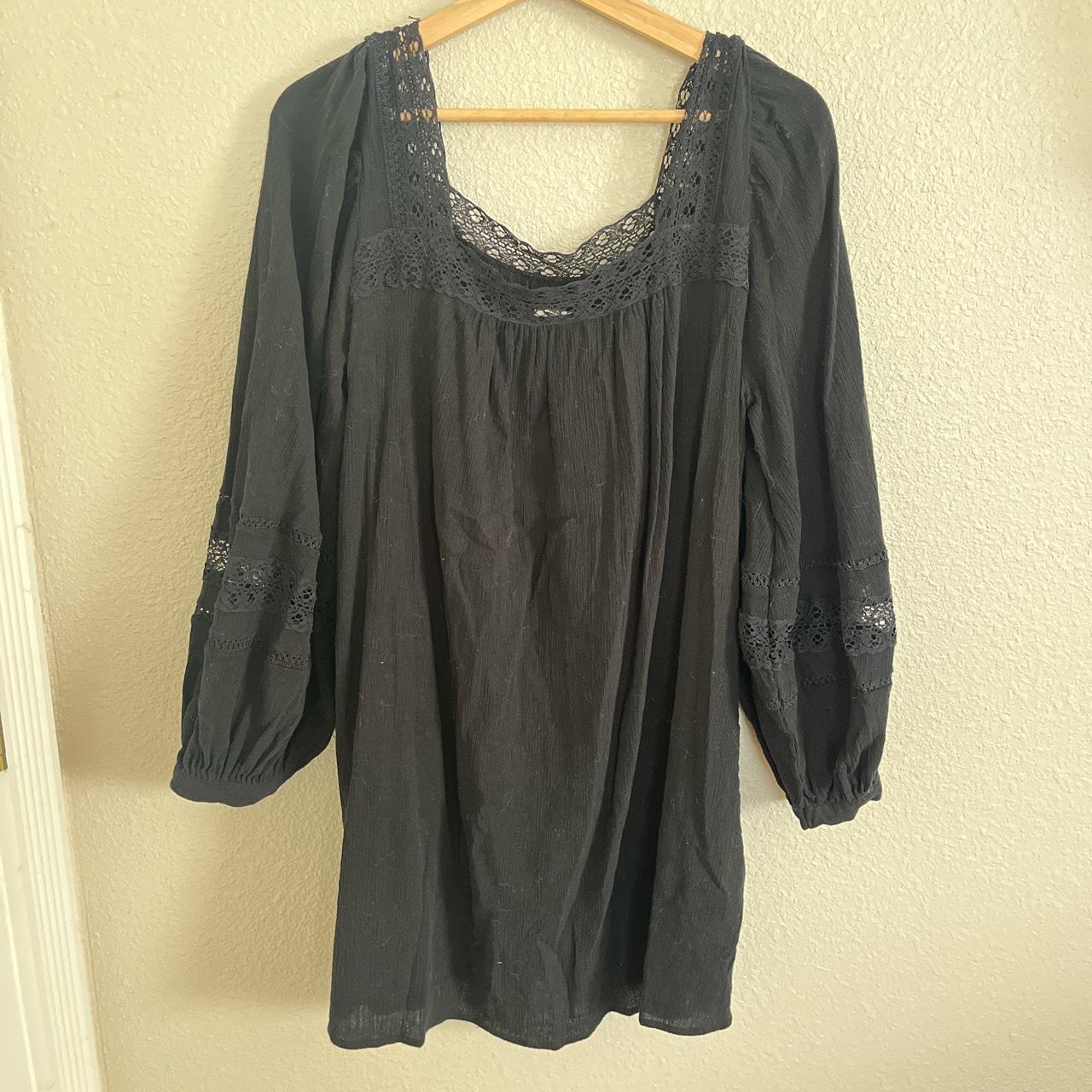 Long Sleeve Linen Dress - Depop