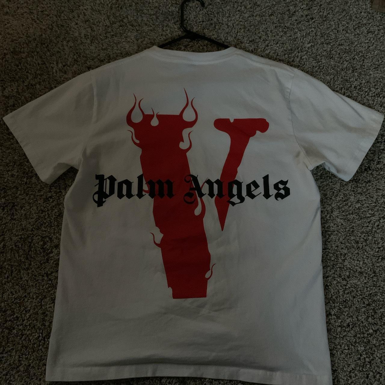 Vlone x palm angels t shirt Dm if you got questions Depop