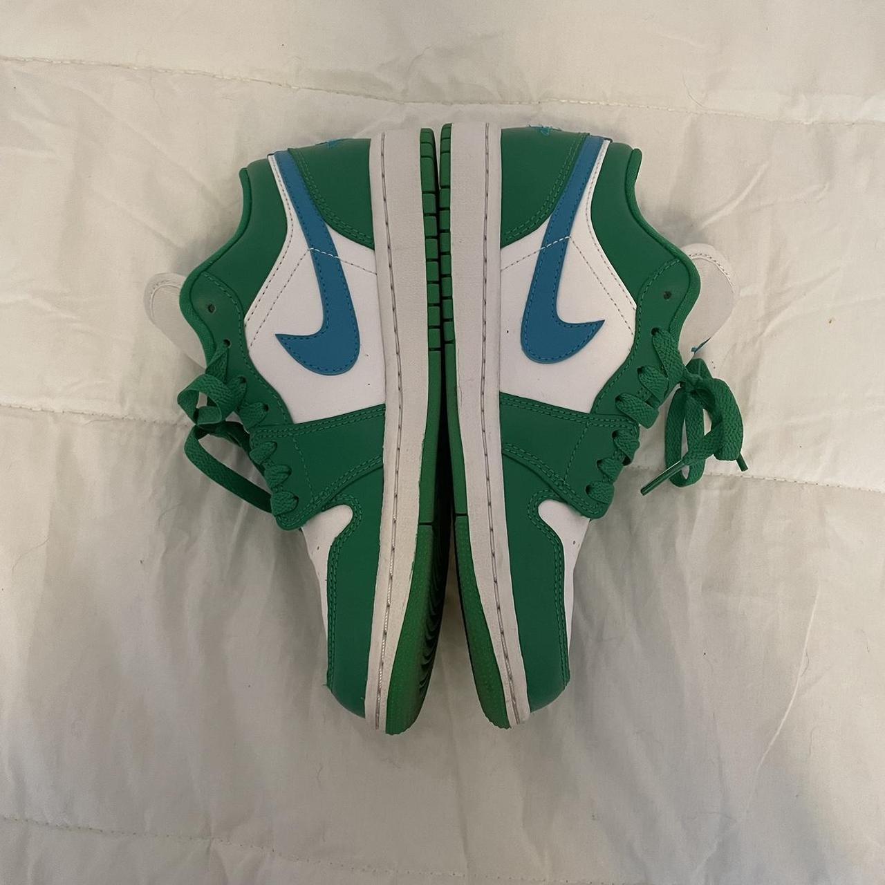 Women’s Nike Air Jordans! Green, blue and white... Depop