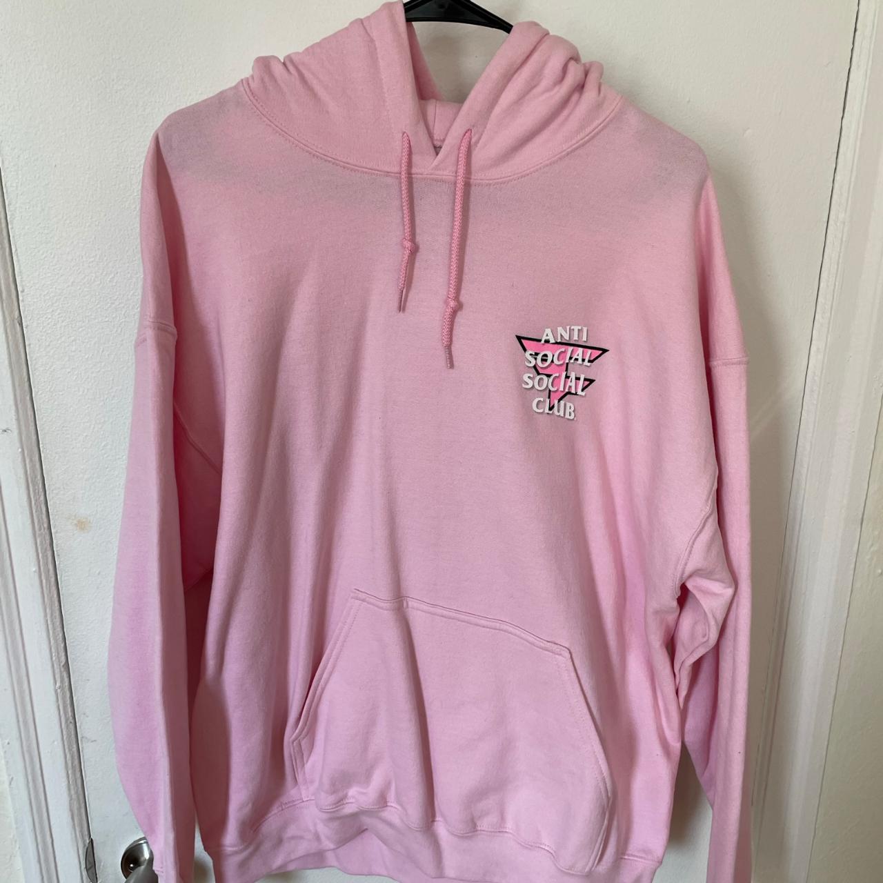 Anti Social Social Club Men's Pink Hoodie | Depop