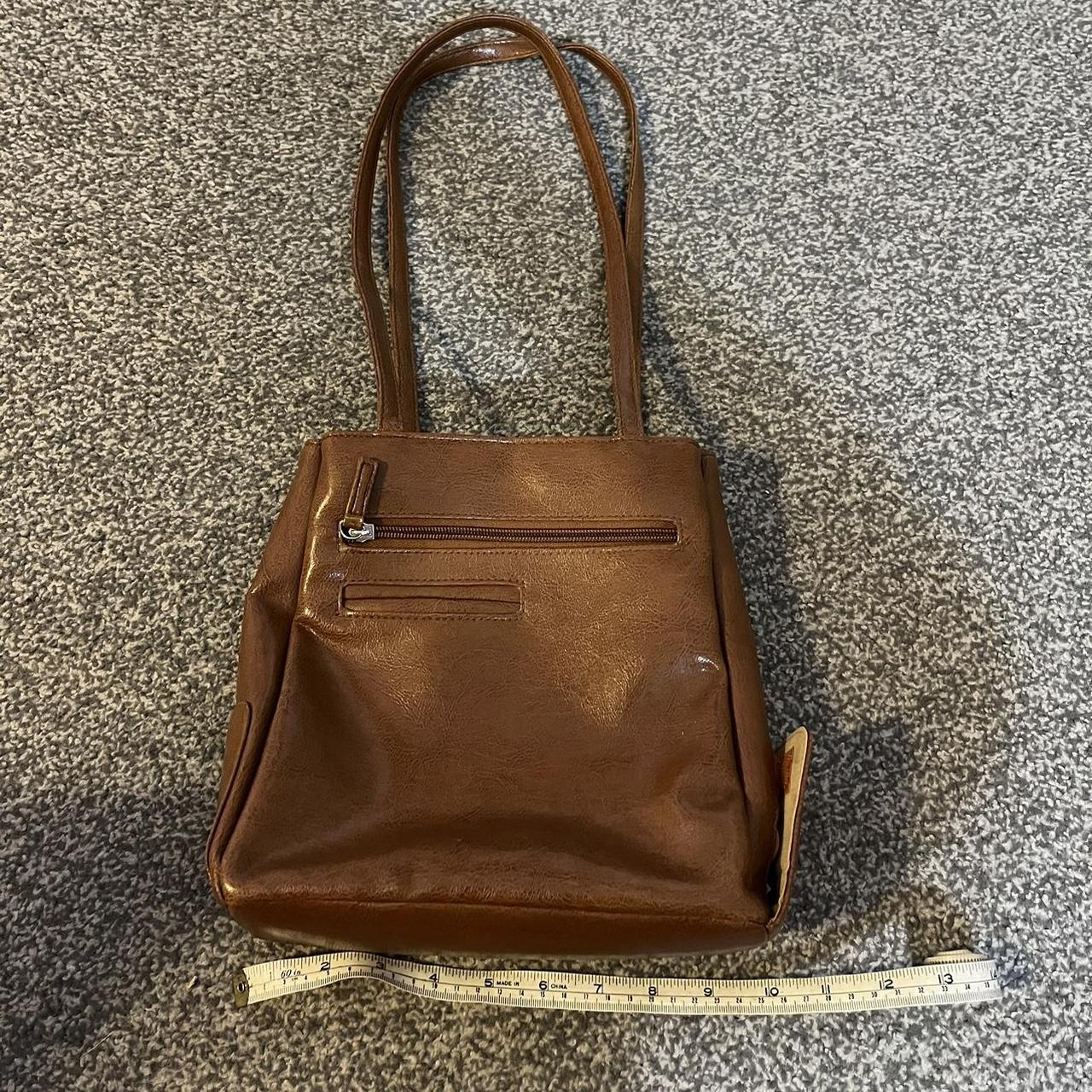 Brown Leather Shoulder Bag Dice Brand Dice Good... Depop