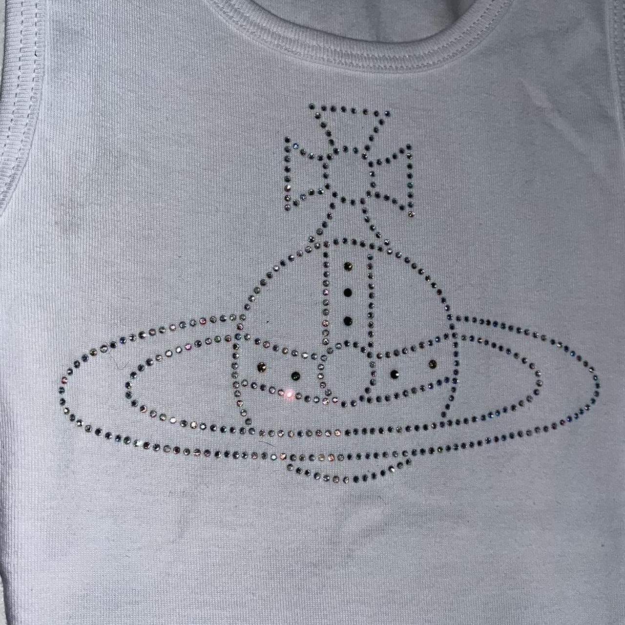 Vivienne Westwoodトップス Vivienne Westwood rhinestone crop tank top Crystal | Depop