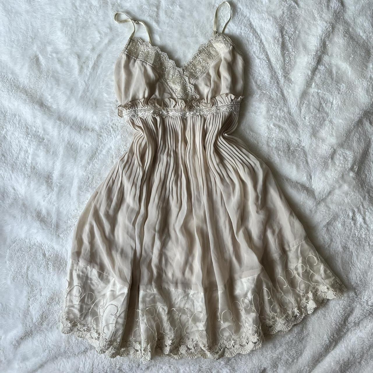 Women's Cream Dress Depop