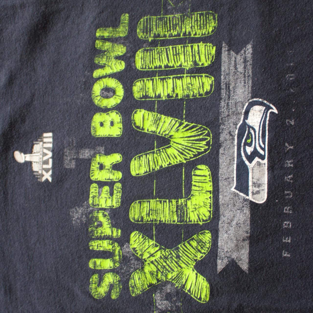 Seahawks Super Bowl 48 Tee Size large No tears - Depop