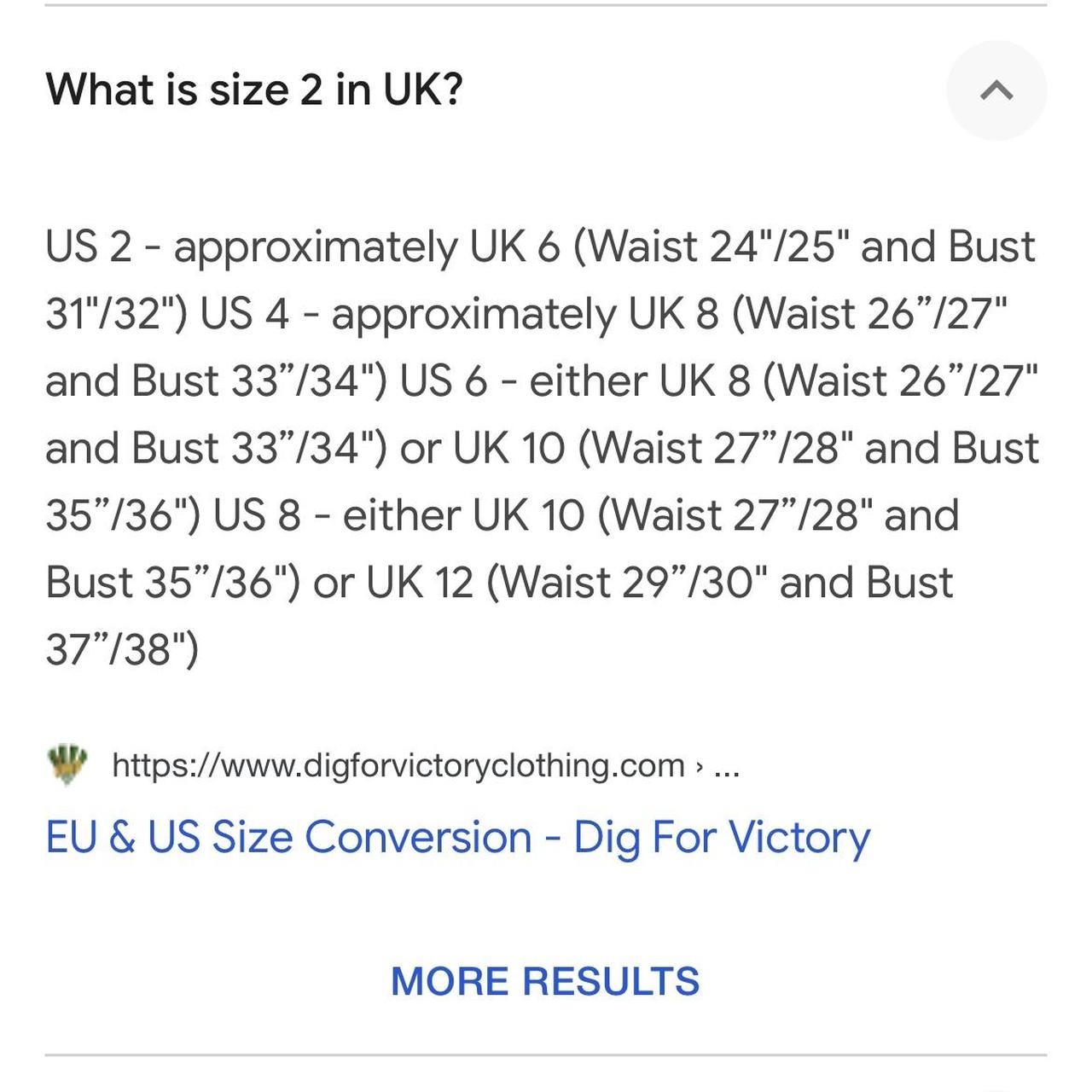 EU & US Size Conversion