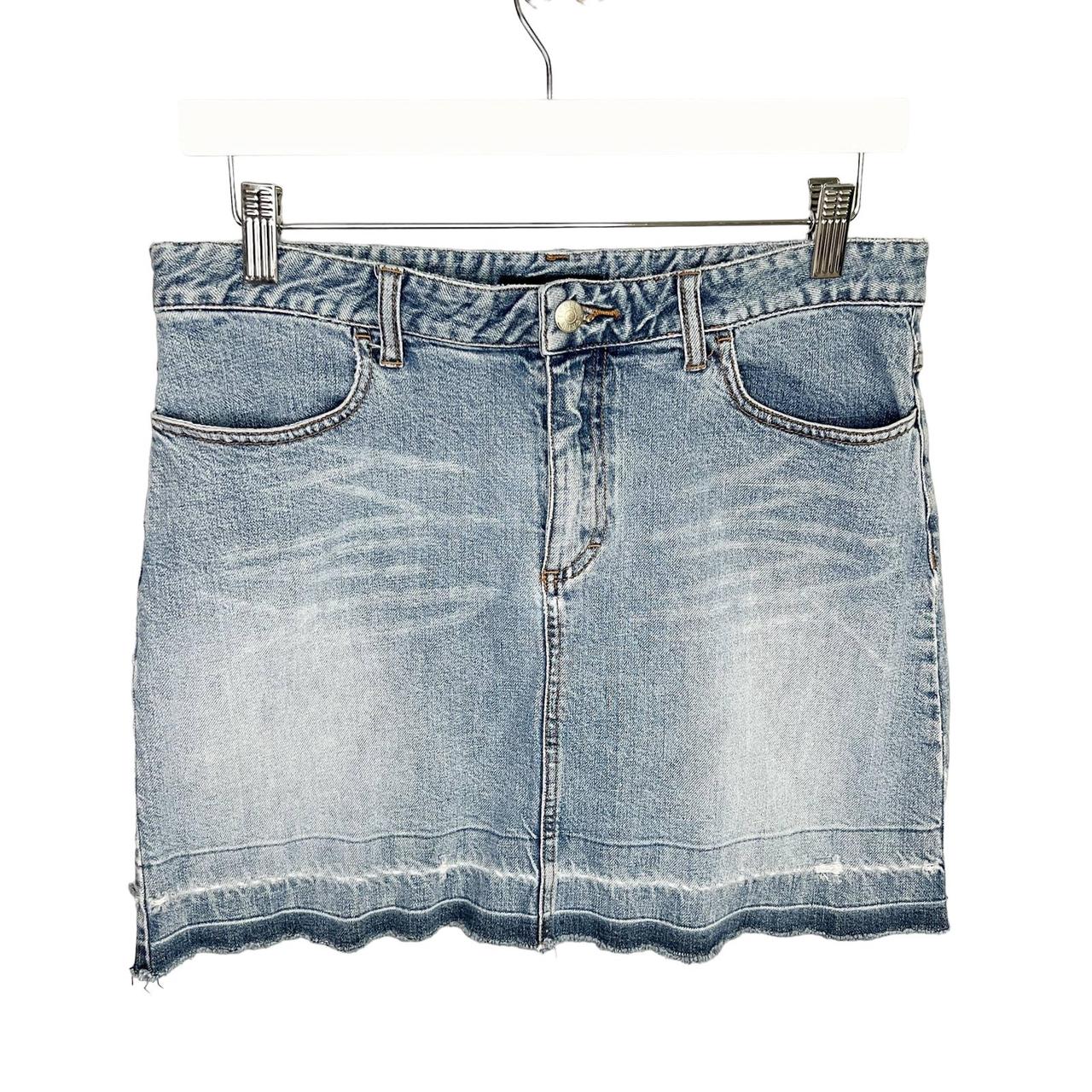 J crew clearance jean mini skirt