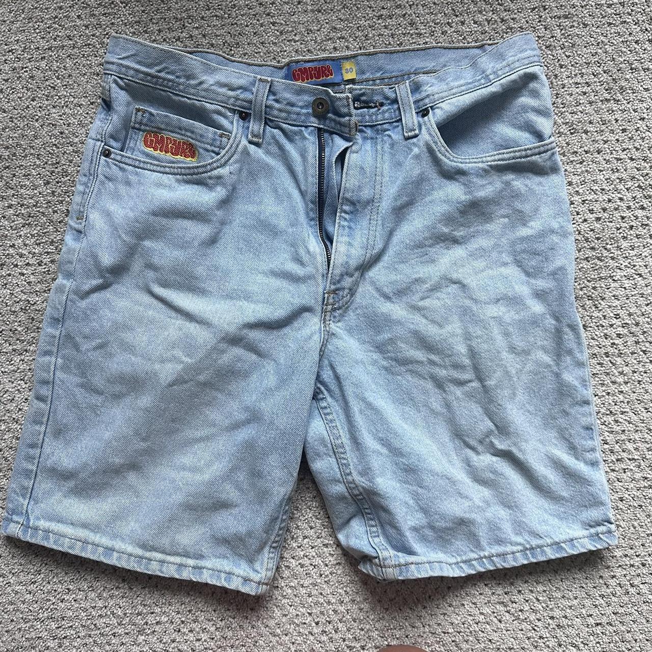 Empyre relaxed men’s long jean shorts. Stitched... - Depop