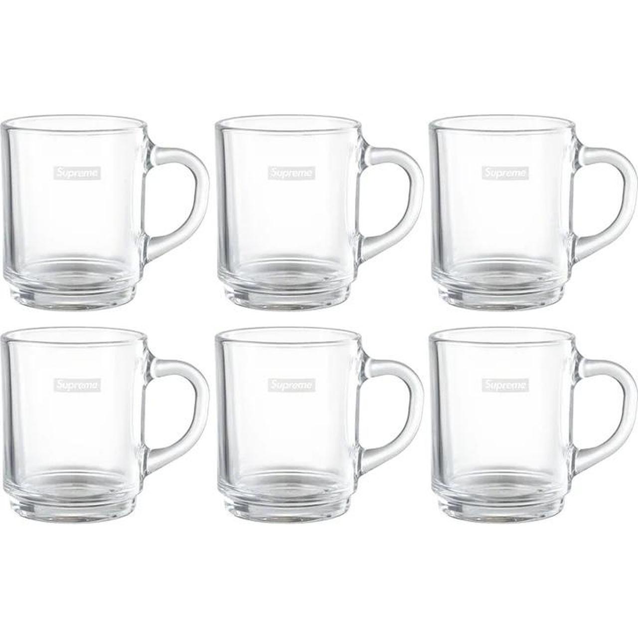 Supreme x Duralex Glass Mugs Set of 6 Clear... - Depop