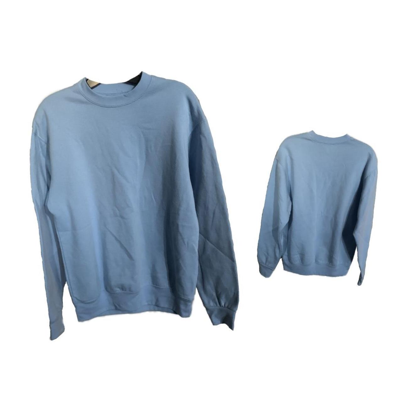 hanes light blue crewneck sweatshirt size small Depop