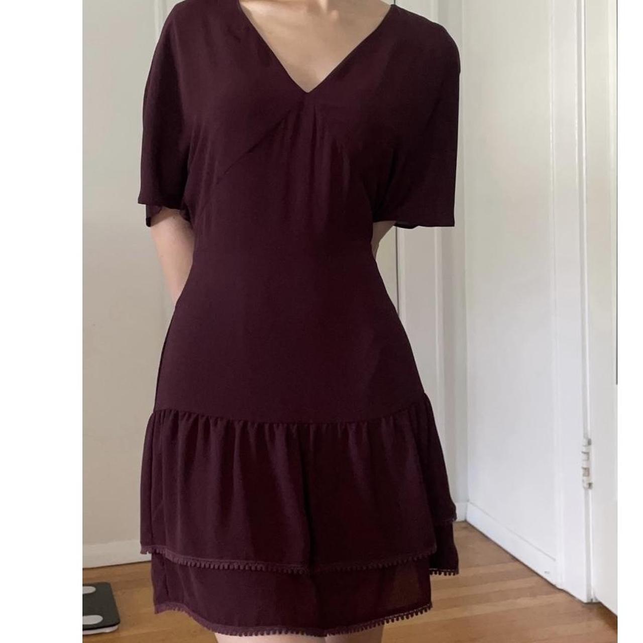 All saints outlet burgundy dress